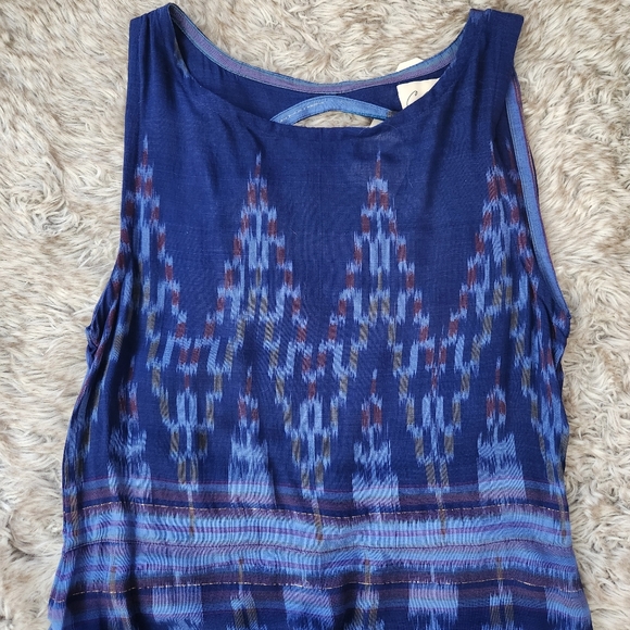 Anthropologie Cleobella Sleeveless Maxi Dress Blue Women's Size Large - Picture 4 of 11